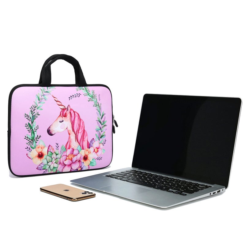 RUYIDAY 11 11.6 12 12.1 12.5 inch Laptop Carrying Bag Chromebook Case Notebook Ultrabook Bag Tablet Cover Neoprene Sleeve Fit Apple MacBook Air Samsung Acer HP DELL Lenovo Asus(Cute Unicorn) - Image 5